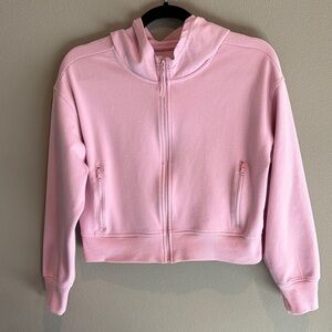 Old Navy Light Pink Zip-Up Hoodie Sweatshirt